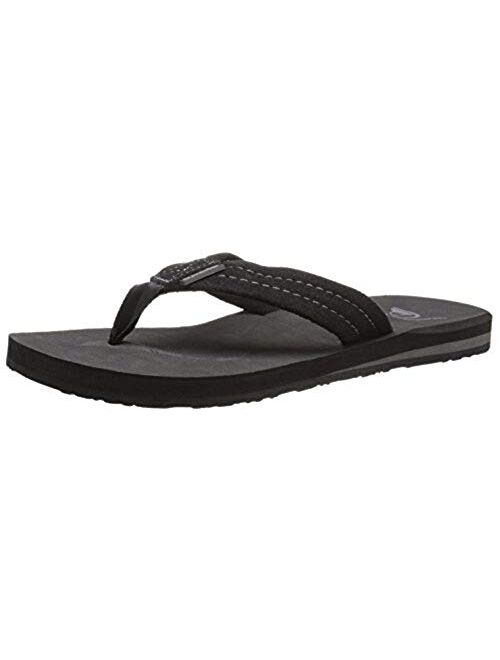 Quiksilver Men's Carver Suede 3 Point Flip Flop Sandal Athletic