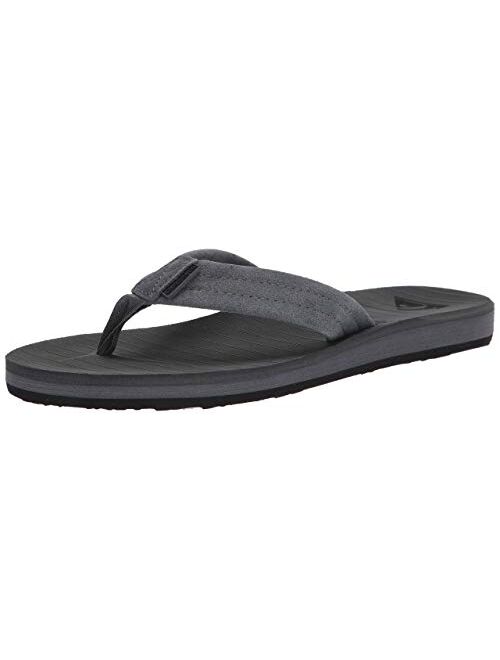 Quiksilver Men's Carver Suede 3 Point Flip Flop Sandal Athletic