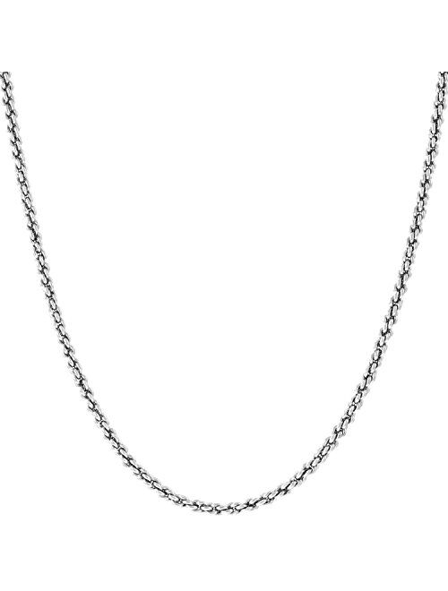 LIFETIME JEWELRY 1mm Rope Chain Necklace 24k Real Gold Plated for Women and Men