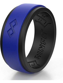 Rinfit Silicone Wedding Ring for Men. 1 or 3 Rings Pack. RinfitAir Collection - Breathable Design, Silicone Rubber. Men's Wedding Band Size 7-14