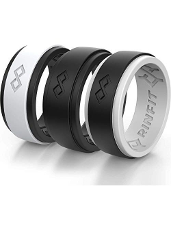 Rinfit Silicone Wedding Ring for Men. 1 or 3 Rings Pack. RinfitAir Collection - Breathable Design, Silicone Rubber. Men's Wedding Band Size 7-14