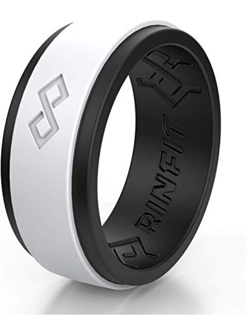 Rinfit Silicone Wedding Ring for Men. 1 or 3 Rings Pack. RinfitAir Collection - Breathable Design, Silicone Rubber. Men's Wedding Band Size 7-14