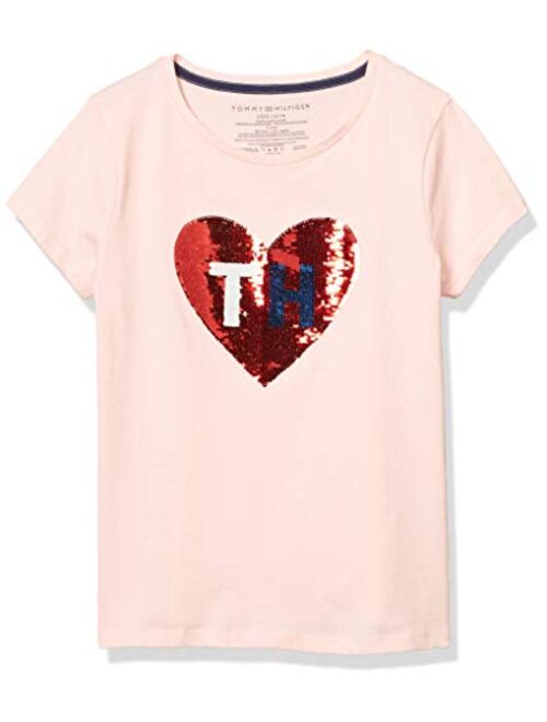 Tommy Hilfiger Girls' Flippable Sequin Tee Shirt