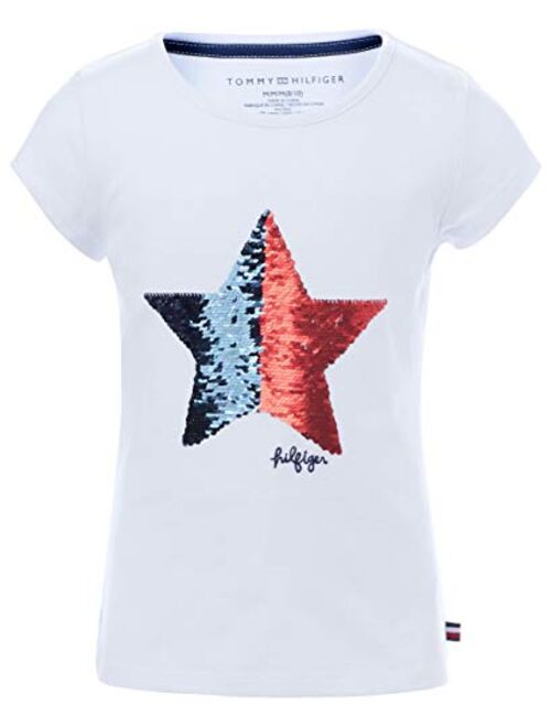 Tommy Hilfiger Girls' Flippable Sequin Tee Shirt