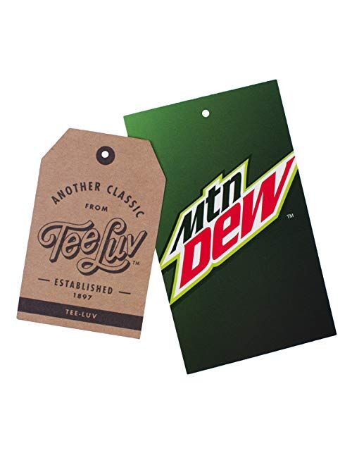 Tee Luv Mountain Dew Shirt - Distressed Mt Dew Logo T- Shirt (Graphite)