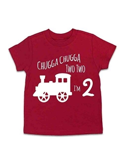 Oliver and Olivia Apparel 2nd Birthday Shirt Train 2nd Birthday Shirt Two Years Old