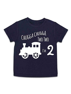 Oliver and Olivia Apparel 2nd Birthday Shirt Train 2nd Birthday Shirt Two Years Old