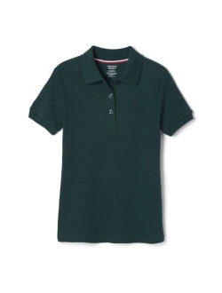 Girls' Short Sleeve Interlock Polo with Picot Collar (Standard & Plus)