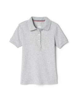 Girls' Short Sleeve Interlock Polo with Picot Collar (Standard & Plus)