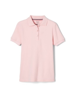 Girls' Short Sleeve Interlock Polo with Picot Collar (Standard & Plus)