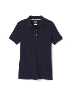 Girls' Short Sleeve Interlock Polo with Picot Collar (Standard & Plus)