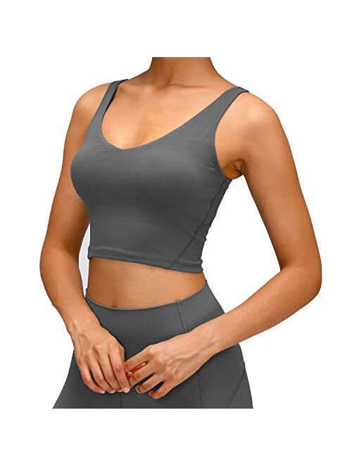 PARPERNA Women Padded Sports Bra Fitness Workout Running Shirts Yoga Tank Top