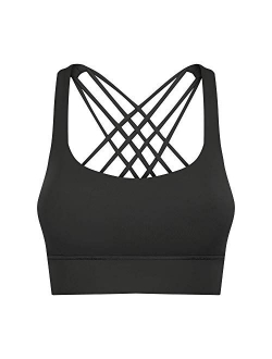 Blue Aces Strappy Sports Bra for Yoga, Running, Pilates, Fitness, HIIT Workouts & Cute Active Women