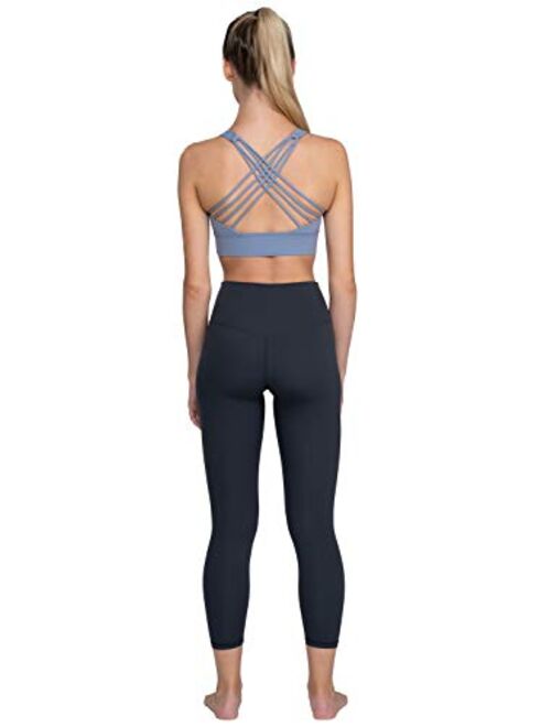 Blue Aces Strappy Sports Bra for Yoga, Running, Pilates, Fitness, HIIT Workouts & Cute Active Women