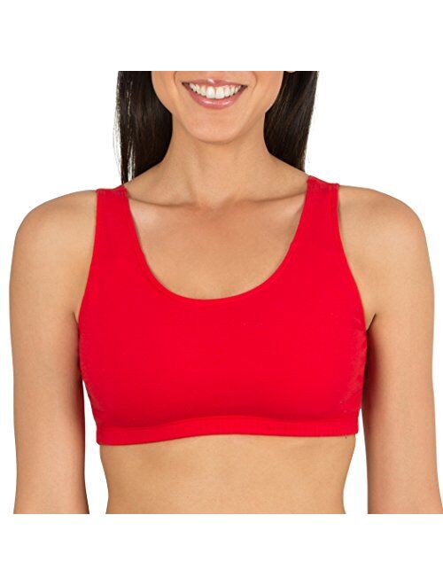 Fruit of the Loom Women's Built-up Tank Style Sports Bra, 6-Pack