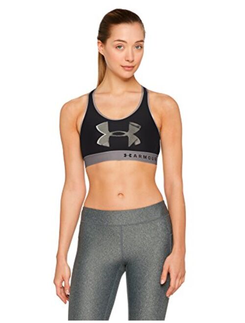 Under Armour Women's Armour Mid Keyhole Big Logo Sports Bra