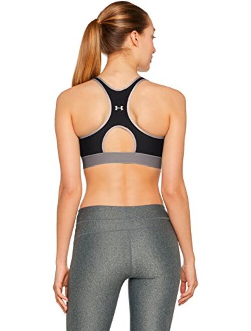 Under Armour Women's Armour Mid Keyhole Big Logo Sports Bra