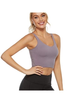 STELLE Women's Yoga Bra Padded Sports Top for Workout Fitness Running