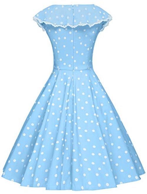 GownTown Vintage Polka Dot Retro Cocktail Prom Dresses 50's 60's Rockabilly Dresses