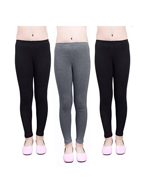 IRELIA Girls Leggings 3 Pack Modal Solid Size 4-16 Spring/Fall