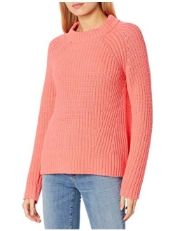 Amazon Brand - Goodthreads Women's Relaxed Fit Cotton Shaker Stitch Mock Neck Sweater