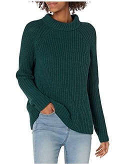 Amazon Brand - Goodthreads Women's Relaxed Fit Cotton Shaker Stitch Mock Neck Sweater