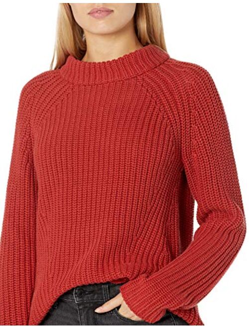 Amazon Brand - Goodthreads Women's Relaxed Fit Cotton Shaker Stitch Mock Neck Sweater