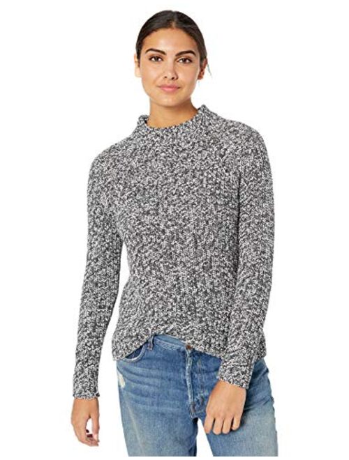 Amazon Brand - Goodthreads Women's Relaxed Fit Cotton Shaker Stitch Mock Neck Sweater