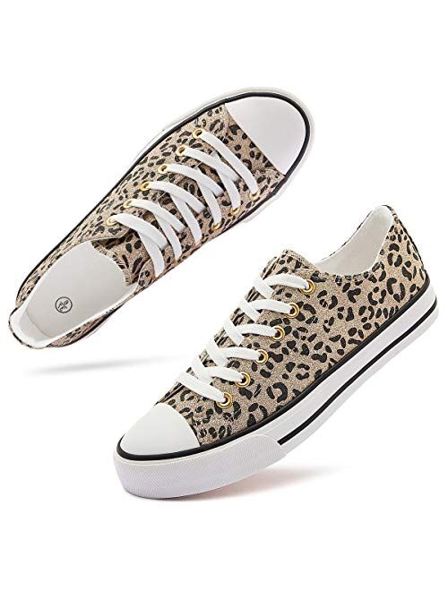 Women's Canvas Shoes Low Cut Canvas Sneaker Casual Walking Shoes