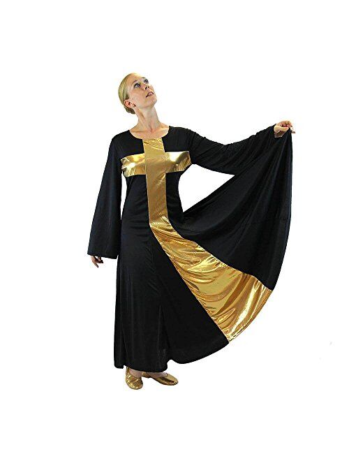 Danzcue Womens Praise Cross Long Dress