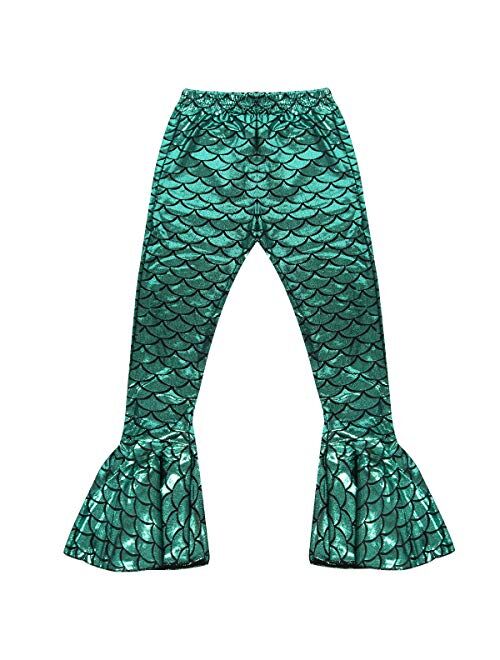 Frogwill Girls Mermaid Scale Leggings Fish Pants 3-11 Years