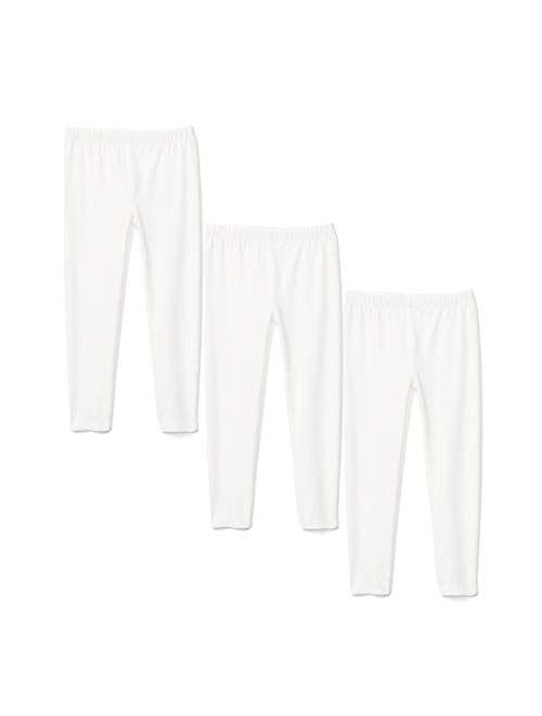 Felix & Flora Toddler Girls White Leggings Pack Baby Girls Cotton School Leggings