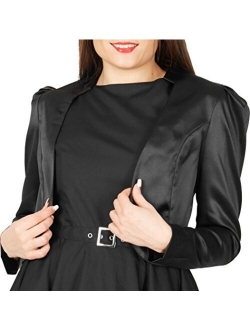 BlackButterfly Formal Satin Long Sleeve Bolero Shrug