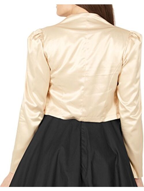 BlackButterfly Formal Satin Long Sleeve Bolero Shrug