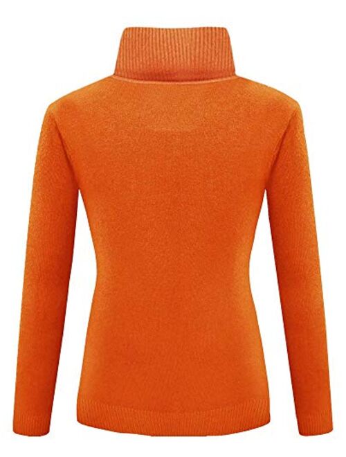 For G and PL Women Purple Orange Turtleneck Sweater