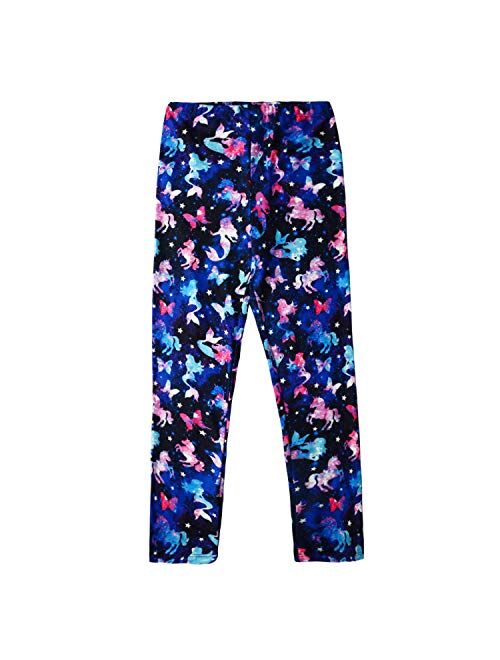 Sylfairy Girls Unicorn/Llama Rainbow Leggings Tights Trousers Stretch Leggings Pants for Kids