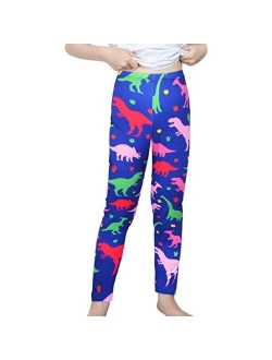 Kid Girls Unicorn Rainbow Mermaid Leggings Soft Stretchy Pants High Waist Slim Tights