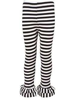 Ipuang Girl's Cotton Ruffle Stripe Leggings