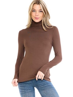 MINEFREE Women's Lightweight Long Sleeve Turtleneck Top Pullover Sweater (S-3XL)