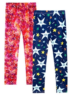 BOOPH Girls Leggings Classic Printed Kids Stretchy Pants