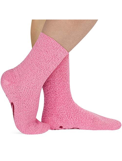 Lavley - Womens Novelty Socks - Soft Cozy Pink Fuzzy 'If You Love Me' Socks