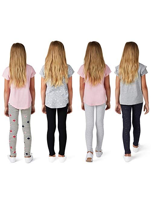 VIGOSS 4 Pack Leggings for Girls  Soft Stretch Cotton and Stylish