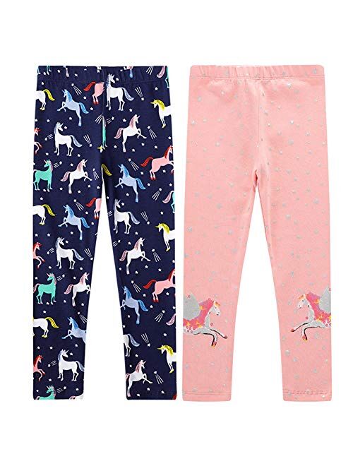 Bleubell Girls white/Red Leggings Dinosaur Printed Pants Size 2-12 Years