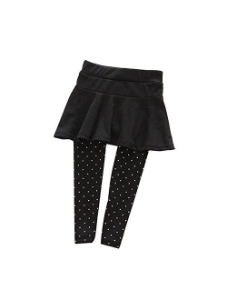 Weixinbuy Kid Baby Girl Wool Polka Dot Culotte Legging Trousers Pantskirt