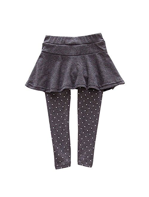 Weixinbuy Kid Baby Girl Wool Polka Dot Culotte Legging Trousers Pantskirt