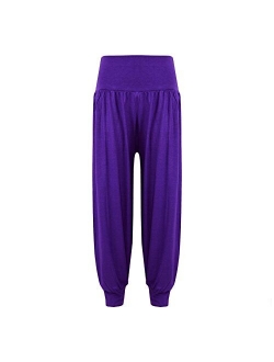 Kids Girls Ali Baba Style Plain Color Fashion Trendy Trouser 2-13 Years