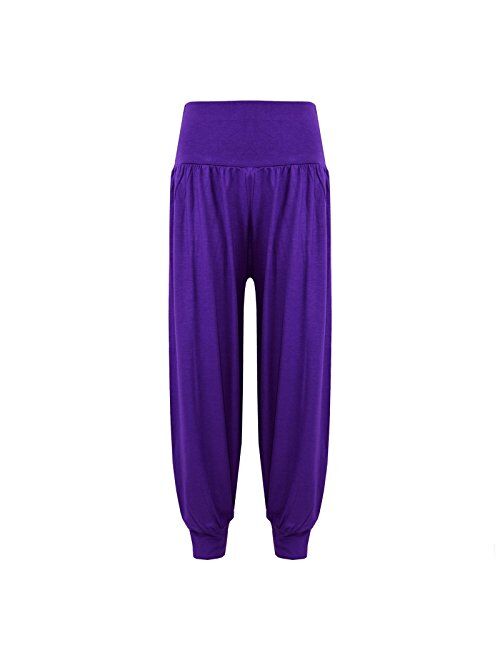 Kids Girls Ali Baba Style Plain Color Fashion Trendy Trouser 2-13 Years