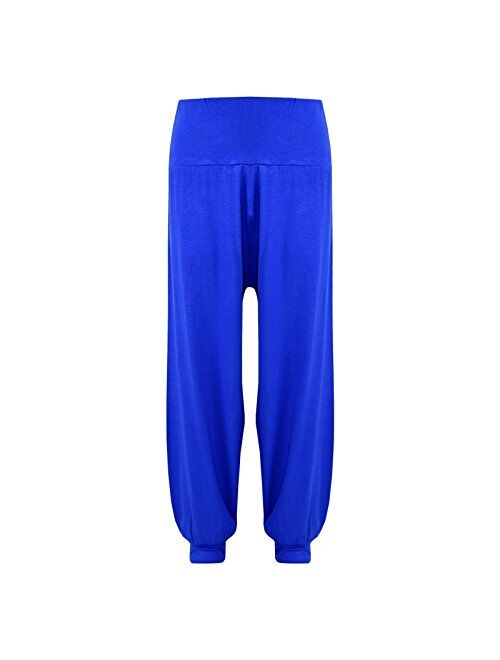 Kids Girls Ali Baba Style Plain Color Fashion Trendy Trouser 2-13 Years