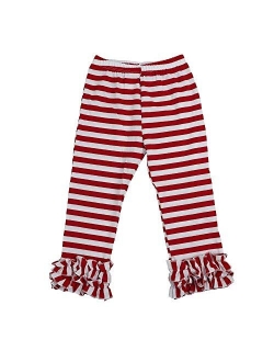 Wennikids Toddler Little Baby Girls Cotton Ruffle Pants Leggings