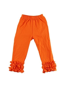 Wennikids Toddler Little Baby Girls Cotton Ruffle Pants Leggings